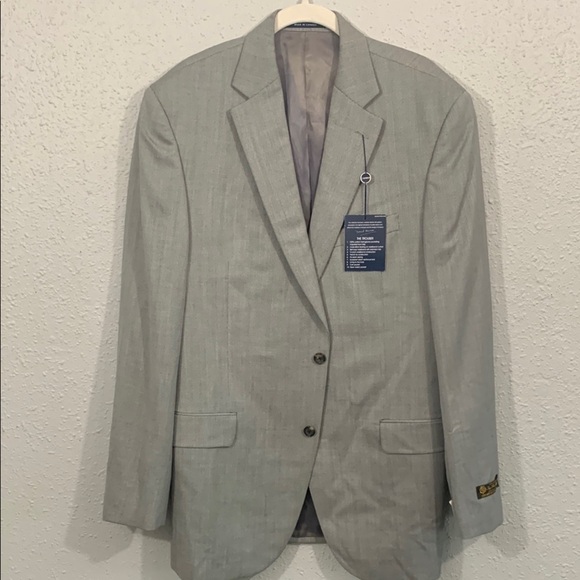Cremieux Collection Isaia Loro Piana 100%Wool NWT Black & White Suit Jacket 42L